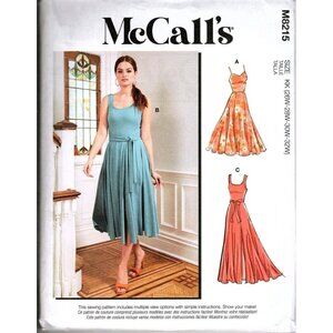 McCall's M8215 Womens 26W to 32W Sleeveless Knit Dress Uncut Sewing Pattern